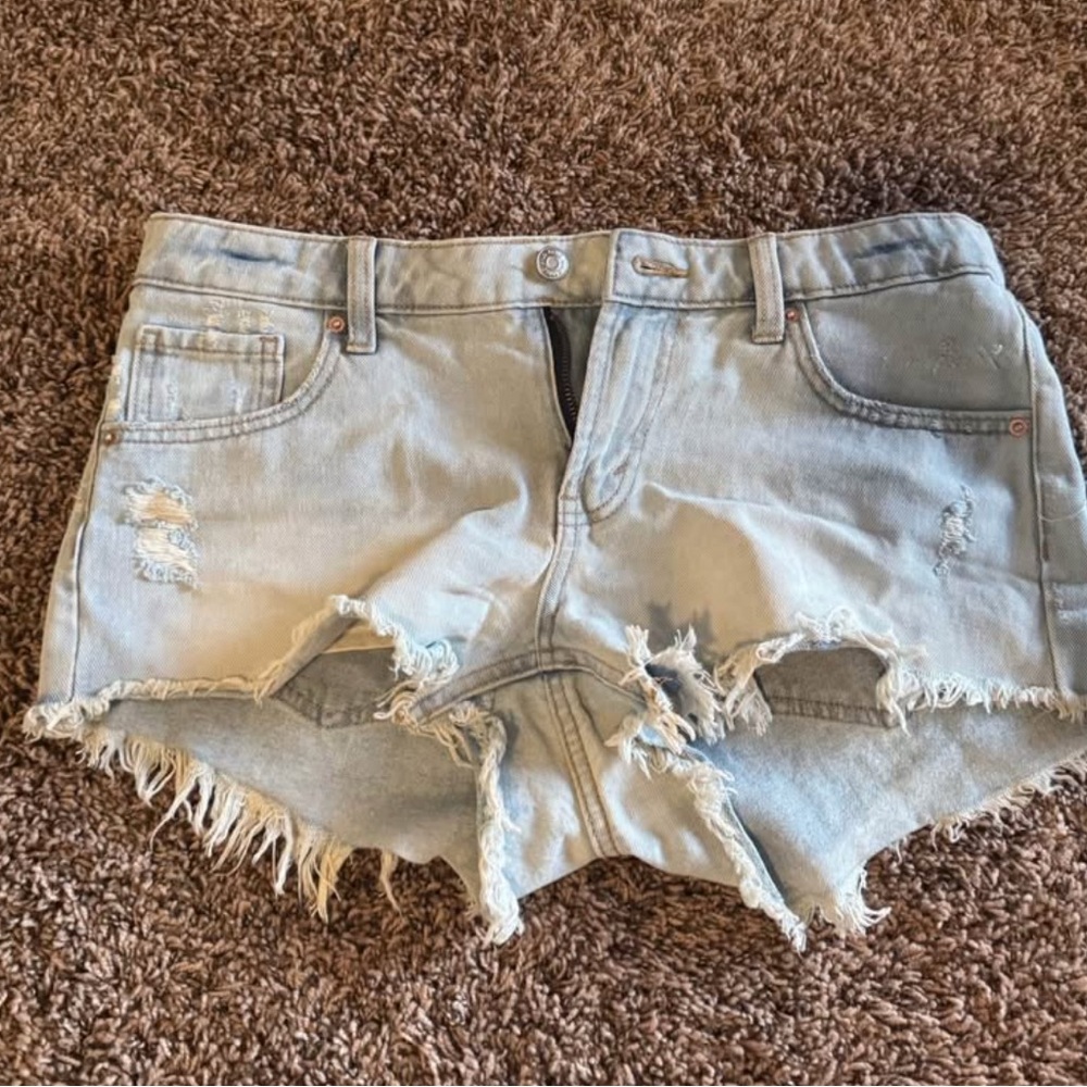 Wild Fable Light Blue Distressed Jean Shorts